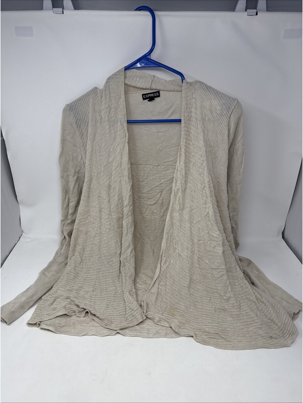 Express Women's Cardigan Sweater Size Small Color Khaki Beige